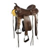 SADDLE TRAIL ROUND SKIRT 8020 FULL QUARTER SADDLE TREE hnedé