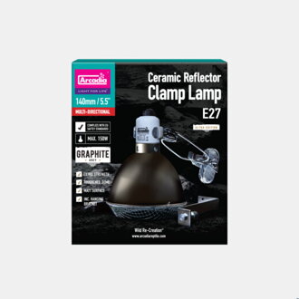 REFLECTOR CLAMP LAMP + DRŽIAK KERAMICKÝ E27 14CM GRAFIT.