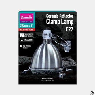 ARCADIA REFLECTOR CLAMP LAMP + DRŽIAK KERAMICKÝ E27 20CM NEREZ.