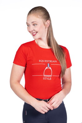 T-shirt -Equine Sports- Style červené