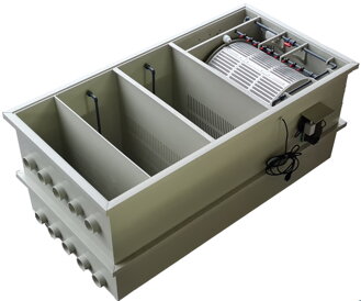 Kombinovaný bubnový filter CF100 s integrovanou biokomorou + komorou čerpadla