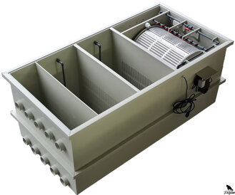 Kombinovaný bubnový filter CF100 s integrovanou biokomorou + komorou čerpadla