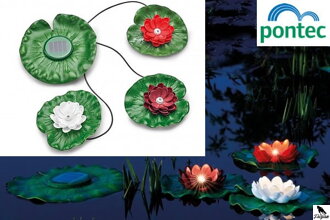 PondoSolar Lily LED set 3 - svietiace lekná