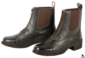 Jodhpur boots leather Zipper hnedé