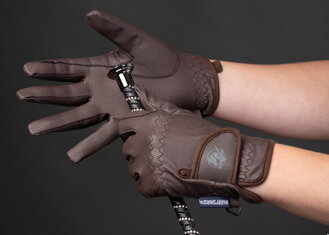 Gloves TopGrip hnedé