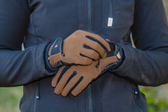Jazdecké rukavice - Profesionálny vzhľad Nubuk- hnedé