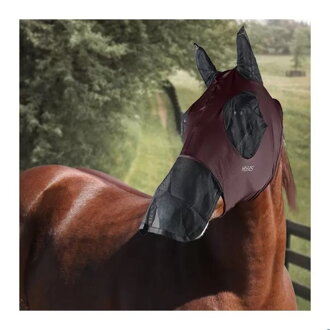 Fly Mask in Lycra with Mesh for Eyes and Nose bordová