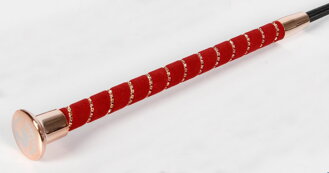 Drezúrny bič zamatový Rosegold 100cm