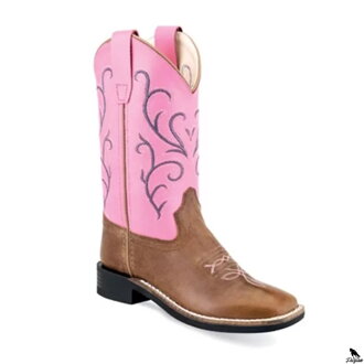 Old West Youth Western Boots Pink 35-39