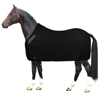Základná fleecová deka Horses čierna