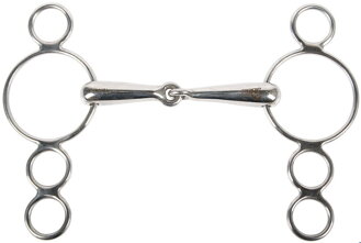 Ring snaffle with 3 extra 12,5cm
