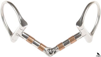 D-Ring snaffle with copper rollers 13mm