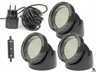 LAMPA 3x 60 LED QL-34 RGB 15W