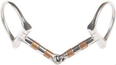 D-Ring snaffle with copper rollers 12,5cm