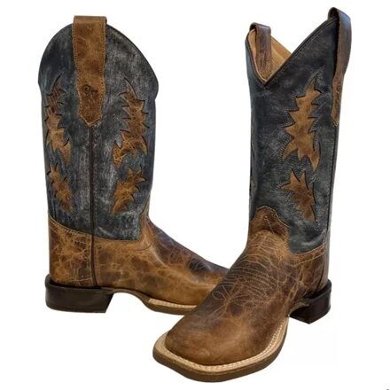Old West Bandera Blue Western Boots  26-39