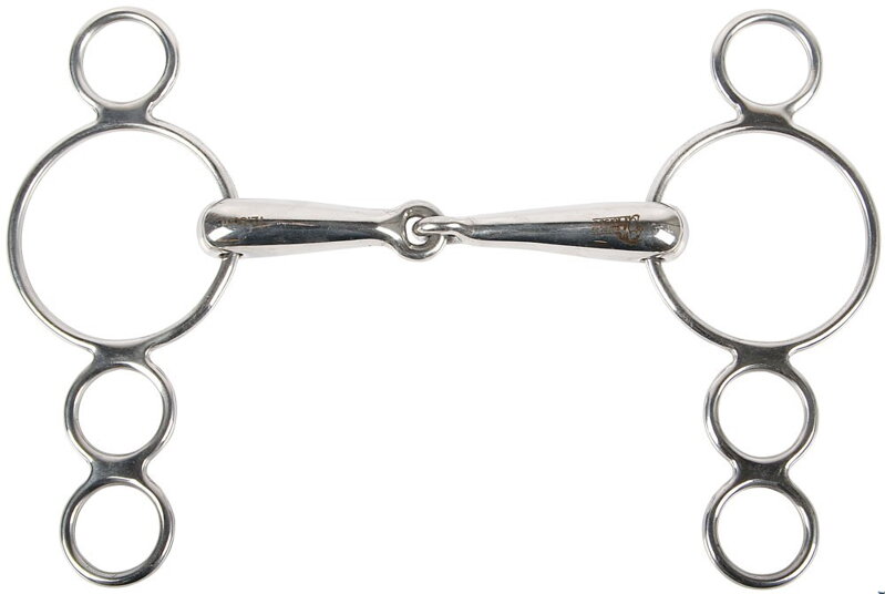 Ring snaffle with 3 extra 12,5cm