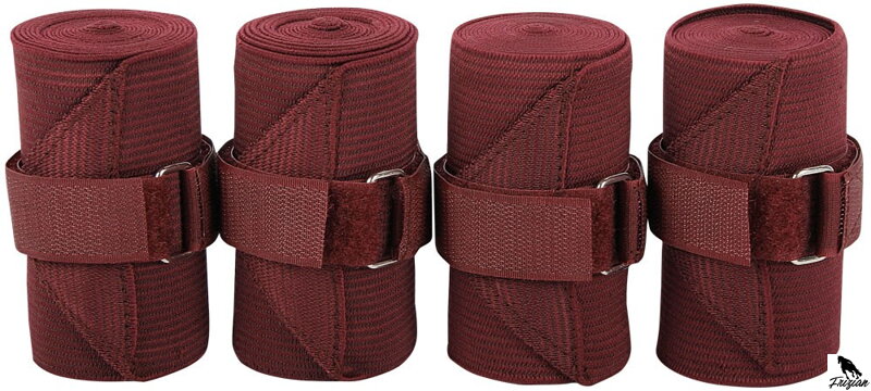 Elastické bandáže, 4 kusy bordové Elastické bandáže, 4 kusy bordové