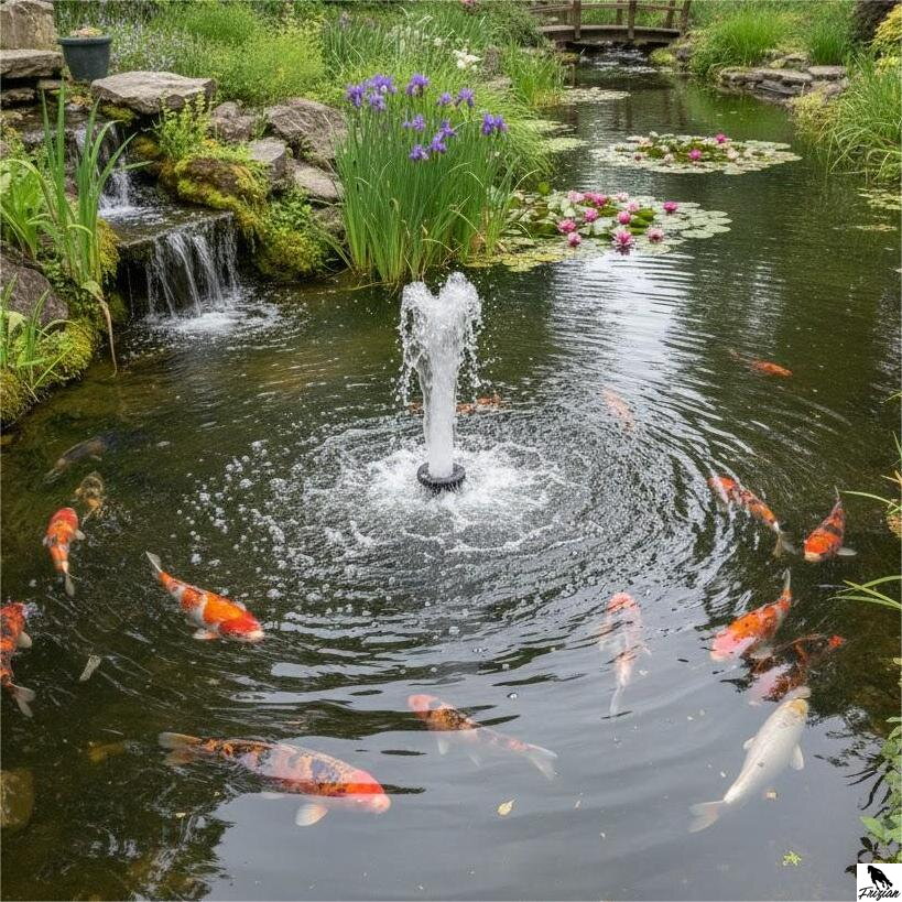 Vzduchovanie do záhradného jazierka