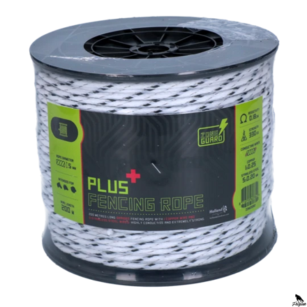 Ohradové lano ZoneGuard 5 mm Plus biele a čierne 200 m