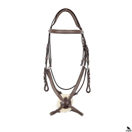 BRIDLE WITH MEXICAN NOSE tm.hnedá