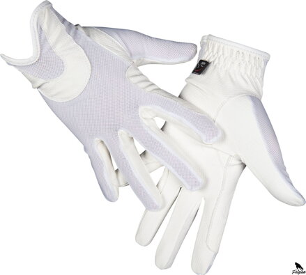 Jazdecké rukavice - Grip Mesh- biele