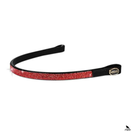 Horses Red Strass Browband čierna