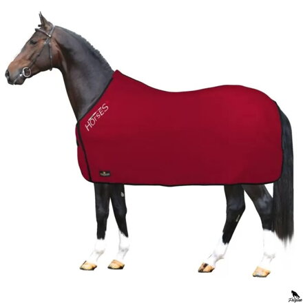 Základná fleecová deka Horses červená