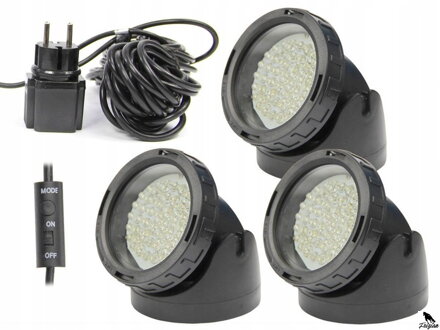 LAMPA 3x 60 LED QL-34 RGB 15W