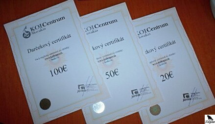 KOIC Darčekový certifikát v hodnote 20€