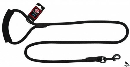 Nylonové vodítko s neoprénovou rukoväťou 1 cm x 120 cm, čierne Nylonové vodítko s neoprénovou rukoväťou 1 cm x 120 cm, čierne