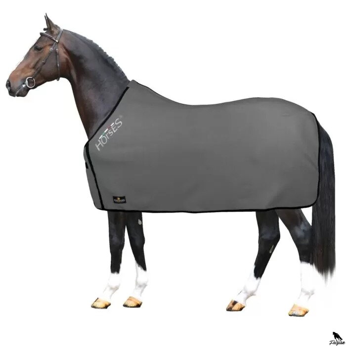 Základná fleecová deka Horses šedá Základná fleecová deka Horses šedá