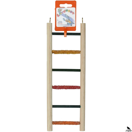Drevený rebrík pre malé vtáčiky 6 stupňov 25cm Drevený rebrík pre malé vtáčiky 6 stupňov 25cm